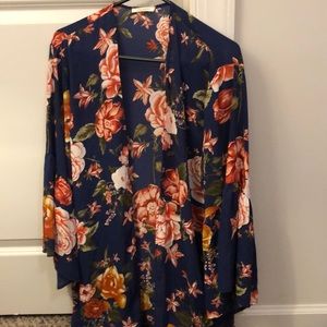 Ruffle sheer cardigan